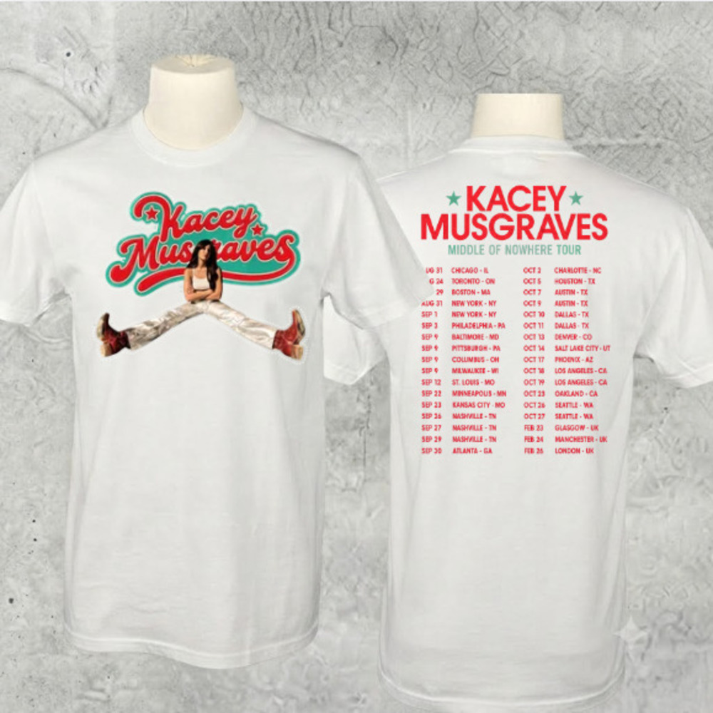 Kacey Musgraves Middle of Nowhere Tour Country Music Vintage White T-Shirt